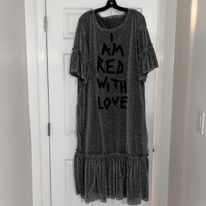 “I AM RED WITH LOVE” dress
